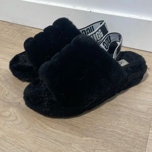 Black UGG slippers